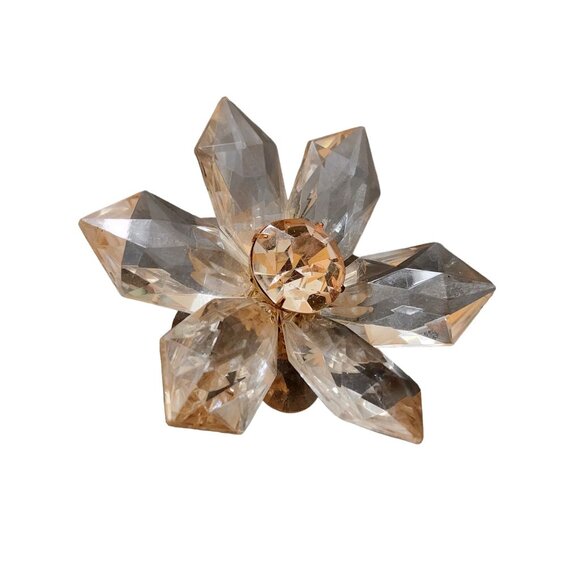 Fun Acrylic Large Flower With Rhinestone Center Brooch (A4612) - Picture 2 of 4